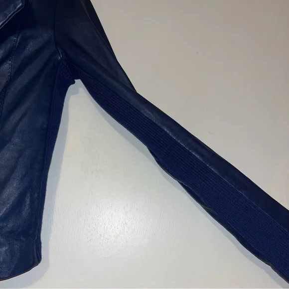 Vince Lambskin Leather Scuba Draped Moto Jacket - Picture 9 of 16